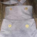 Anthropologie Gray Snake Skin Fold Over Crossbody Purse Bag Adjustable Strap Photo 2