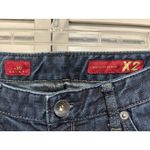 X2 Skinny Dark Wash Denim Jeans Low Rise‎ Size 6 Long Zip Logo Blue Photo 1