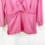 Cynthia Steffe Pink V-Neck 3/4 Sleeve Blouse Photo 6
