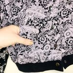 Free People  Black and Gray Floral Bomber Jacket Size XS Photo 10