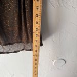 Karma Highway Brown Peasant Top Gold Dot Sheer Smocked Square Neck Medium Photo 8