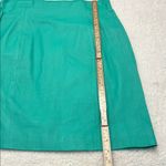 wilson's leather Vintage Wilsons 100% Leather Green Skirt Sz 8 Photo 5