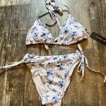 Floral Blue and White Bikini Set Size XXS Photo 0