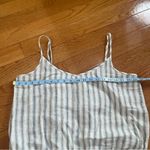 Lou & grey LOFT Linen striped shorts romper sleeveless womens size large Photo 6