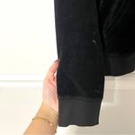 Juicy Couture VTG  • classic black embroidered velour hooded track jacket sz L Photo 3