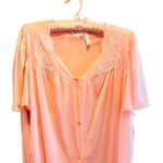 Vanity Fair Vintage  Womens Petal Pink Nylon 2 Pc Pajama Set XL Top Pants Photo 3