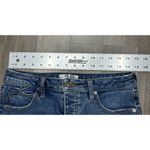 We The Free  Curvy Jean Shorts Womens Sz 29 Blue Denim Ultra High Rise Frayed Photo 6