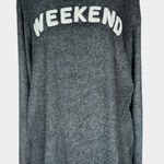 Royce Brand  Weekend Spell Out Dark‎ Grey Sweater Sz L Photo 0