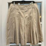 DKNY Vintage Jeans | Tan Pleated Y2K Full Skirt Women’s Size 8 Medium M Photo 8