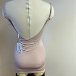 NWT 8 Birdies Boutique Brand Ruched Baby Pink Mini Dress with open back size S Photo 2