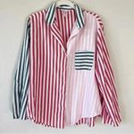 Victoria's Secret Long Sleeve Striped Button Down Shirt in Large EUC Photo 2
