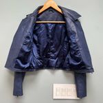 Leather Moto Jacket / Vest in Blue XS Photo 7