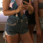 Levi's Levi’s 501 High Rise Cutoff Jeans Custom Studded Button Fly Shorts Photo 4