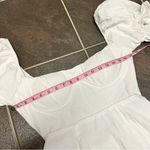 Here Comes the Sun NEW  Norma Puff Sleeve Cutout Back Mini Dress White NWT Photo 11