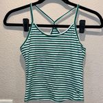Bluenotes  Small Green and White Striped Tank Top Photo 5