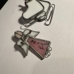 Handmade Glass Christmas Holiday Brooch Pins Lot Of 2 Ice Skates / Angel Photo 11