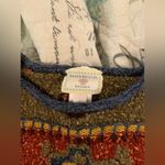 Susan Bristol  casuals knit colorful handknit sweater winter spring boho Rare L Photo 3