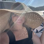 Extra Large Tan Woven Sun Hat Photo 5