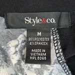 Style & Co  long black and white column maxi dress M Photo 3