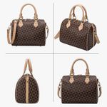 Elegant Brown Geometric Handbag Photo 1