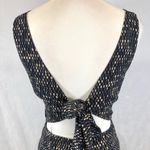 Dress Forum Anthropologie  navy and mocha mosaic cutout crop jumpsuit small NWT Photo 3