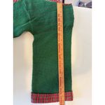 Vintage Cecily Green Wool Blend Plaid Trim Cardigan Jacket Holiday Christmas‎ S Photo 9