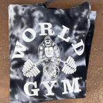 NWOT World Gym black and white tie dye hoodie sz unisex XL #fitness Photo 1