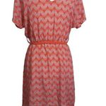 Needle & Thread 🎈Med Orange Chevron V Neck Dress Photo 3