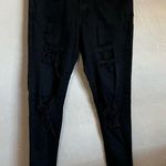 Vervet Flying Monkey Black Low Rise Distressed Skinny Denim Jeans Photo 0