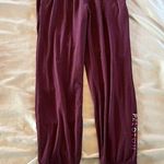 Peloton | Women's Drawstring Activewear Jogger Sweat Pants Burgundy | Large Photo 0