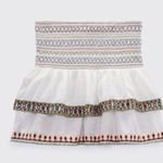 ZARA NWT WOMAN SKIRT WITH CONTRAST WITH EMBROIDERY TASSEL MIRROR WORK Photo 3