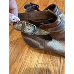 sbicca Shoes Womens Size 6.5 Bronze Cutout Ankle Boots Western Buckle Leather Photo 2