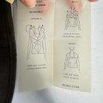 BCBGMAXAZRIA Blouse Womens Small Dark Grey Ruffle Top Runway Short Sleeve Dressy Photo 7