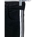ZARA  Trafaluc Denimwear Black Skinny Jeans White Side Striped Womens 6 Stretch Photo 2