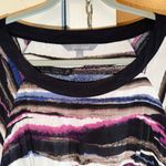 Daisy Fuentes  Striped Multicolor Women's Dress Mock Front Tie Size Large Photo 1