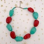 Chunky faux turquoise and red necklace Photo 0