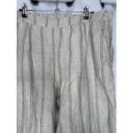 Coldwater Creek Size 1X Wide Leg Embroidered Pants Jacket Set Linen Khaki Photo 2