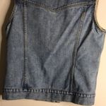Eddie Bauer  button down denim vest with cutoff sleeves size small Photo 8