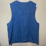 Orvis Vintage  Denim Fly Fishing Vest Utility Cargo Button Front Medium Wash L Photo 3