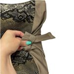 AFRM Womens Size XS Jane Mesh Sleeve Thong Bodysuit in Olive Snakeskin Print Photo 8