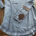 Free People  You Don't Own Me Henley Thermal Sweater M boho Photo 7