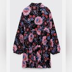 ZARA  NWT | Floral Long Sleeve Button Down Mini Dress | XS Photo 4