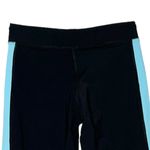 Champion  Women's Cropped Pants Black Blue Side‎ Stripe Athletic Pants Size Small Photo 3