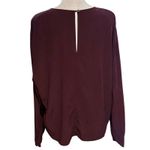 Babaton  Size XL Burgundy Wine Blouse Top Silk Viscose Photo 1
