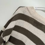 Loft  Striped Cream and Green Cardigan Sweater Photo 5