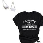 Commemorative iconic toilet paper shortage fiasco 2020!! Black T Photo 1