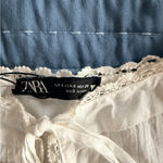 ZARA White Eyelet Lace Blouse Photo 2