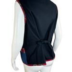 basic editions Holiday Vintage Button Front Snowman Vest Large V-Neck Winter Photo 3