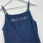 American Vintage Vintage Y2K Denim Floral Midi Dress Size 8 Fairycore Whimsical Early 2000s Photo 2