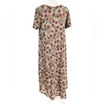 LuLaRoe Carly Miss Piggy dress fromThe Muppets red roses whimsical playful SM Photo 3